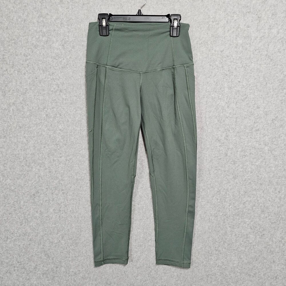 Victoria Secret Sport Leggings Crop Size XS Soft Green Mid Rise Pockets Womens